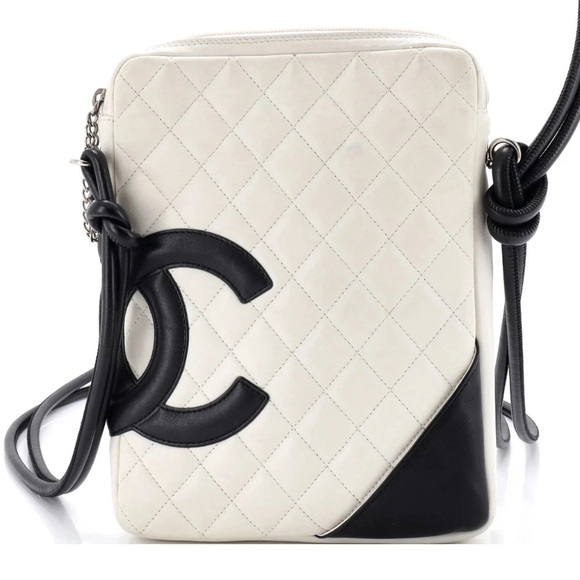 CHANEL Handbags - Chanel 🔥 Quilted CC Large Cambon Crossbody Shoulder Black White Great Condition